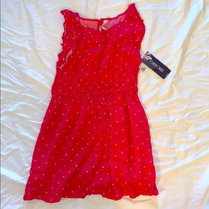 Pink and white dress